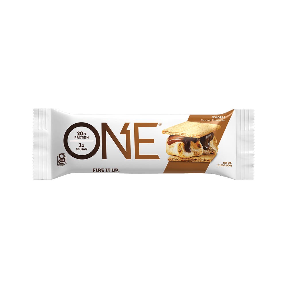 ONE BARS S'mores Flavored Protein Bars, 2.12 oz, 12 count box - Out of Package